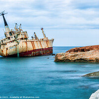 Buy canvas prints of Shipwreck of Edro III, Cyprus by Jim Monk