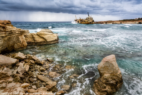 Edro III Shipwreck, Cyprus Picture Board by Jim Monk