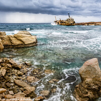 Buy canvas prints of Edro III Shipwreck, Cyprus by Jim Monk