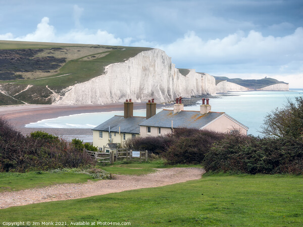 The Seven Sisters and Cuckmere Haven Picture Board by Jim Monk