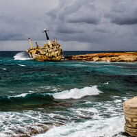 Buy canvas prints of Shipwreck of Edro III in Cyprus by Jim Monk