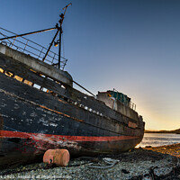 Buy canvas prints of Boat Wreck at Corpach  by Jim Monk