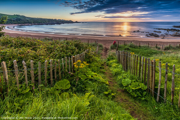 Coldingham Bay Sunrise Picture Board by Jim Monk