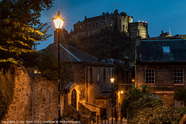 The Vennel at Dusk, Edinburgh Picture Board by Jim Monk