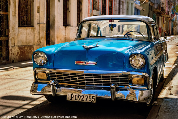 Blue Havana Chevy Picture Board by Jim Monk