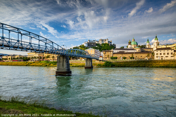 Mozartsteg bridge, Salzburg Picture Board by Jim Monk
