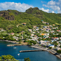 Buy canvas prints of Layou, St Vincent by Jim Monk