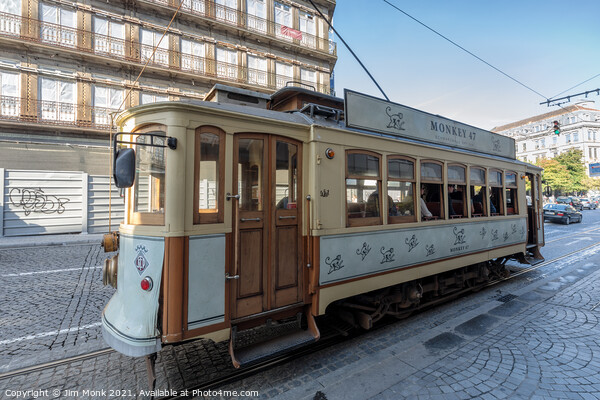 Vintage Tram, Porto Picture Board by Jim Monk