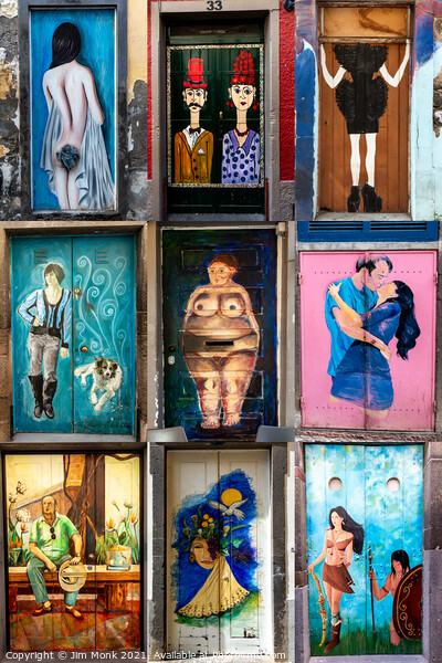 Funchal Doors Montage Picture Board by Jim Monk