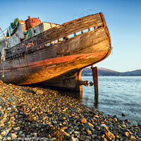 Buy canvas prints of Corpach Wreck, Loch Linnhe by Jim Monk