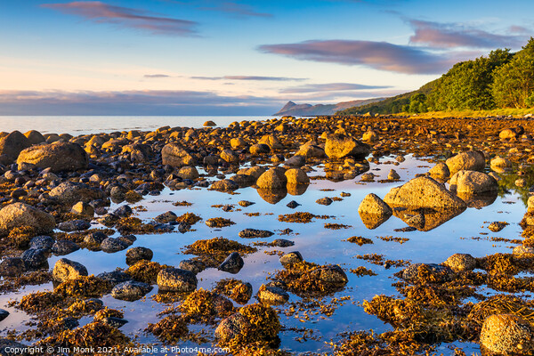Corrie coastline, Isle of Arran Picture Board by Jim Monk