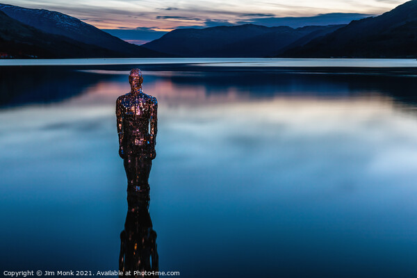 Mirror Man, Loch Earn Picture Board by Jim Monk