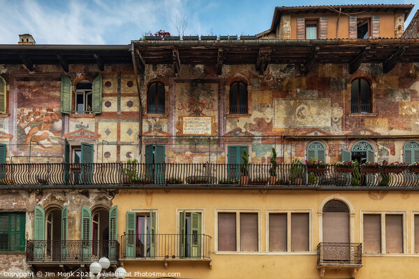 Piazza delle Erbe, Verona Picture Board by Jim Monk
