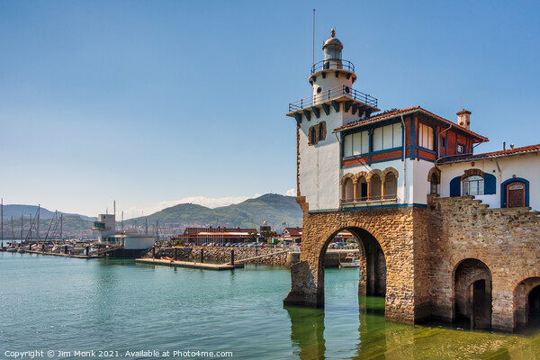 Getxo Harbour Picture Board by Jim Monk