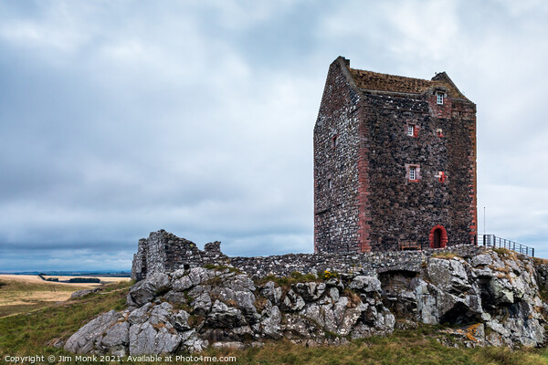 Smailholm Tower Picture Board by Jim Monk