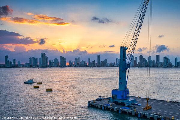 Sunset at Cartagena Picture Board by Jim Monk