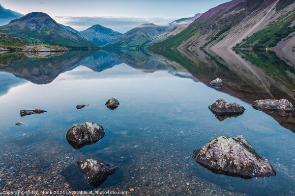 Wast Water Reflections Picture Board by Jim Monk