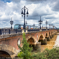 Buy canvas prints of Pont de Pierre bridge, Bordeaux by Jim Monk