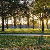 Buy canvas prints of Victoria Park in autumn, Leicester by Jim Monk