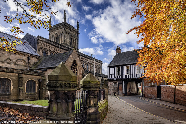 Castle gatehouse and St Mary de Castro church, Leicester Picture Board by Jim Monk