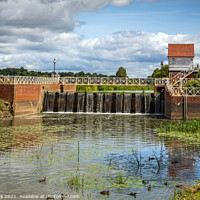 Buy canvas prints of Abbey Mill Weir, Tewkesbury by Jim Monk