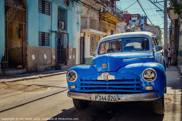 Blue Ford, Havana Picture Board by Jim Monk