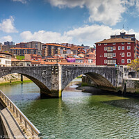 Buy canvas prints of San Antón Bridge, Bilbao by Jim Monk