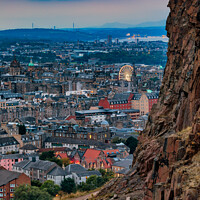 Buy canvas prints of Edinburgh Skyline at Twilight by Jim Monk