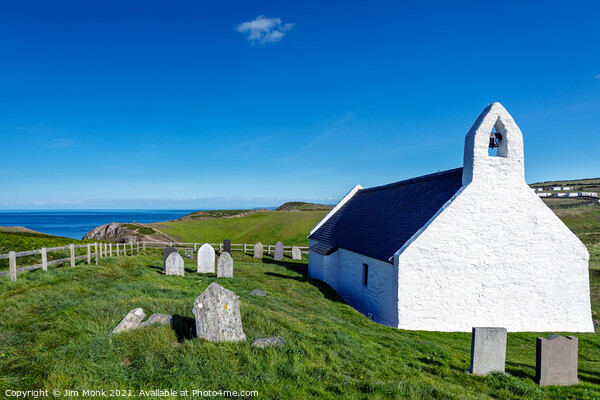 The Church of the Holy Cross, Mwnt Picture Board by Jim Monk