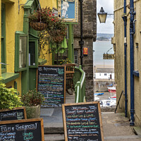 Buy canvas prints of Plantagenet House restaurant, Tenby by Jim Monk