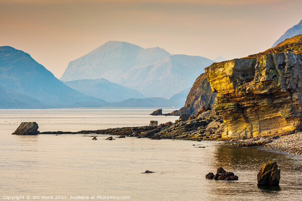 Last light at Elgol Picture Board by Jim Monk