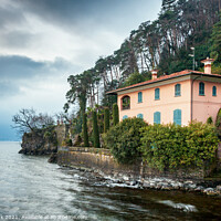 Buy canvas prints of Villa with a view, Lake Como by Jim Monk