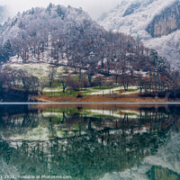 Buy canvas prints of Lago di Tenno, Italy by Jim Monk