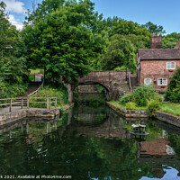 Buy canvas prints of Coalport Old Canal, Shropshire by Jim Monk