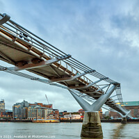 Buy canvas prints of Millennium Bridge in London by Jim Monk
