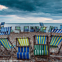 Buy canvas prints of Deck Chairs at Beer by Jim Monk