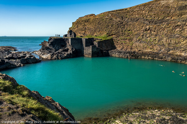 Blue Lagoon, Abereiddy Picture Board by Jim Monk