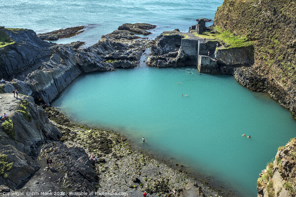 Blue Lagoon, Abereiddy in Pembrokeshire Picture Board by Jim Monk