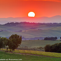 Buy canvas prints of Sunset in Val d'Orcia, Tuscany  by Jim Monk