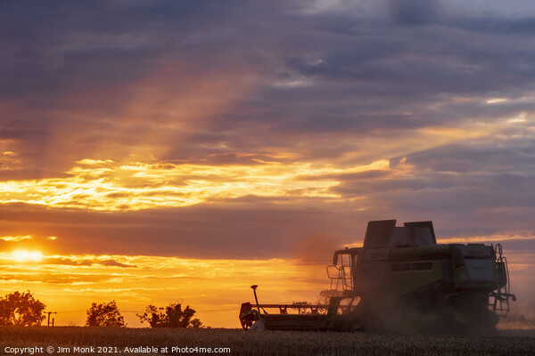 Sunset Harvest, Norfolk Picture Board by Jim Monk