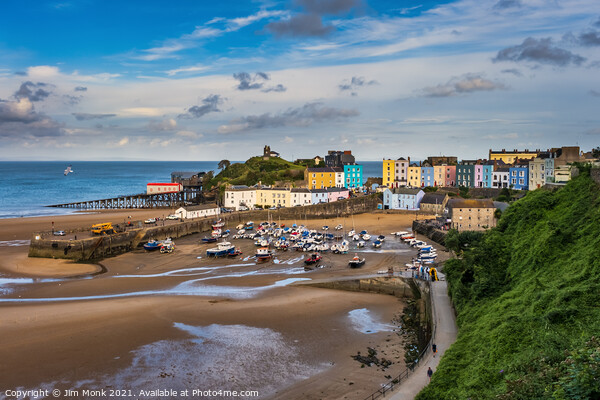  North Beach and Harbour in Tenby Picture Board by Jim Monk