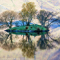 Buy canvas prints of Island Reflections, Buttermere  by Jim Monk