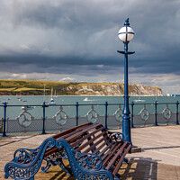 Buy canvas prints of Swanage pier and bay, Dorset by Jim Monk