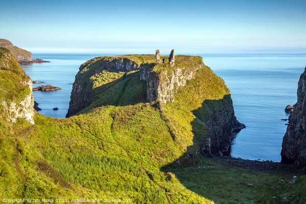 Dunseverick Castle Northern Ireland Picture Board by Jim Monk