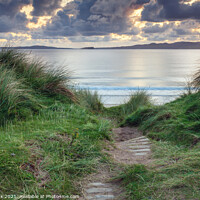 Buy canvas prints of Down to the beach, County Donegal by Jim Monk