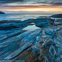 Buy canvas prints of Trebarwith Strand Sunset by Jim Monk