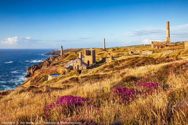 Levant Mine, Cornish Coast Picture Board by Jim Monk