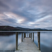 Buy canvas prints of Barrow Bay Landing Stage, Derwent Water, Lake Dist by Tony Gaskins