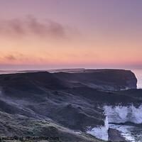 Buy canvas prints of Flamborough Head, East Yorkshire at Sunset by Tony Gaskins