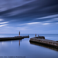 Buy canvas prints of Twilight, Whitby Harbour by Tony Gaskins